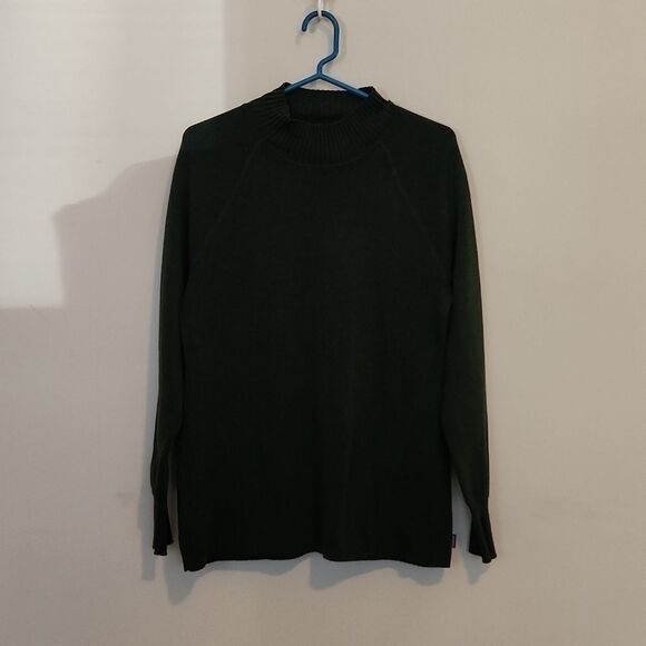 EUC Green Mockneck Eddie Bauer Sweater, Size L - Picture 1 of 6